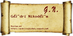 Gödri Nikodém névjegykártya
